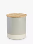 John Lewis Dipped Stoneware Kitchen Storage Jar with Bamboo Lid, 550ml