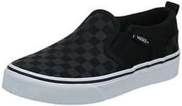 Vans Asher, Boys’ Low-Top Sneakers, Black (checker/black/black), 10 Child UK