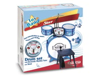 Bontempi Drum Set With Electronic Rhythm Tutor And Stool, Musikinstrument Leksak, Trumset, 3 År, Aa, 1,78 Kg, Blå