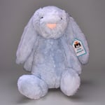 Little Jellycat “Bashful Bunny Blue” Rare Soft Plush Rabbit Toy NEW Original Tag