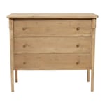 Commode 3 tiroirs pin massif 79x41x70cm