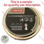 SAMPLE Norma SuperPointStrike .177/4.50mm Airgun Pellets Qty 50 FREE P&P S181