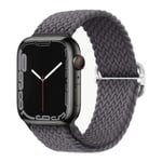 Flätad ögla för Apple watch Rem 44mm 40mm 45mm 41mm 42mm 38mm 49mm Elastiskt Solo armband iWatch series 9 se 7 5 6 Ultra2 Band 53.space gray 42mm 44mm 45mm 49mm