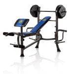 Marcy Adjustable Weight Bench Set | Home Gym Equipment, Free Weights Included