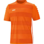 Maillot de Football Manches Courtes pour Enfant, Taille 152, Orange Fluo/Blanc
