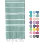 Strand - Badlakan Turkisk Bomull Bad Spa Bastu Hammam Resa Yoga Gym Yacht Lakan Omslag Filt 100 x 180 cm (Teal)