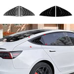 3X(Car Rear Side Window Louvers Air Vent Scoop Shades Cover Blinds Trim for6918