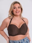 Curvy Kate Luxe Multiway Strapless Moulded Bra - Chocolate, Brown, Size 32J, Women