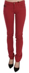 C'N'C Costume National Jean Coton Rouge Taille Basse Jeans Skinny S.W26