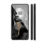 IIFENGLE Redmi Note 7 Case, Tempered Glass Back Cover Soft Silicone Bumper Compatible with Redmi Note 7 AM-82 Kendrick Lamar