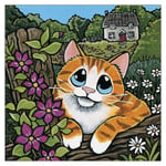 Clematis Cottage Funny Cat Greeting Card Lisa Marie Robinson Humorous Greetings