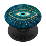 Yellow Evil Eye Blue PopSockets Adhesive PopGrip