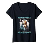 Womens Vikings Sigma Shirt Funny Rizzler Brainrot Rizz Shirt Viking V-Neck T-Shirt