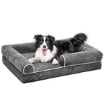 YITAHOME Panier pour Chien Orthopédique,Coussin Dehoussable pour Chien,Coussin Dehoussable pour Chien,Lavable Lit Chien,106x80cm,Gris