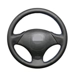 ZpovLE DIY Hand-stitched Black Car Steering Wheel Covers,Fit For Fiat Palio Weekend 2002 Albea 2002