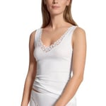 Calida Feminin Sense Top Hvit bomull X-Small Dame