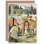 Alice Wonderland Off Head Tenniel Book Illustration Carroll Greetings Card Plus Envelope Blank inside