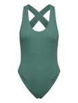 Nike Elevated Essential Pucker Crossback Piece Green NIKE SWIM