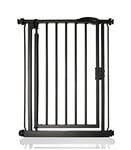 Safetots Pressure Fit Self Closing Stair Gate, Extra Narrow, 61cm - 66.5cm, Matt Black, Auto Closing Baby Gate, Safety Barrier for Toddler, Easy Installation