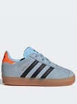 adidas Originals Unisex Infant Gazelle Elastic Trainers - Light Blue, Light Blue, Size 3 Younger