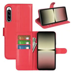 Sony Xperia 10 V      Pu Wallet Case    [Red]