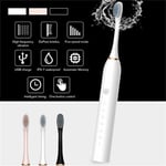 Kids Adults 4 Heads USB Electric Toothbrush Sonic Toothbrush Oral Cleaning