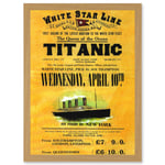 Titanic Advertising Poster White Star Line Ocean Liner A4 Artwork Framed Wall Art Print