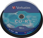 Verbatim CD-R 700 MB/80 min 52x spindel, 10 st.