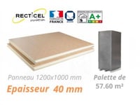 Dalle isolante polyurethane Eurosol - 40 mm - R 1.85 - Palette de 57,60 m² (48 dalles)