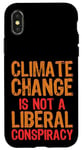 Coque pour iPhone X/XS Le changement climatique n'est pas une conspiration libérale