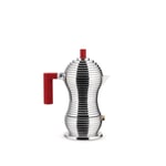 Alessi - Pulcina Espresso Coffee Maker Red 1 Cup - Red - Silver,Röd - Kaffemaskiner och kaffebryggare