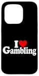 Coque pour iPhone 15 Pro I LOVE HEART GAMBLING CASINOS PARIS TRADING LAS VEGAS