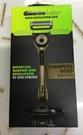 #GILLETTE LABS MEN'S CHAMPION GOLD EDITION RAZOR WITH EXFOLIATING BAR & STAND/S5