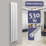 Helloshop26 - Radiateur chauffage centrale pour salle de bain salon cuisine couloir chambre à coucher panneau simple 160 x 30 cm blanc