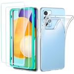ESR Clear Case and Screen Protector Compatible with Samsung Galaxy A52/A52S 5G/4G (6.5 Inch) (2021), Includes 2 Pack Tempered Glass Screen Protectors, Flexible Transparent Soft Case