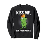 Carnival Frog KISS ME I'M YOUR PRINCE Funny Carnival Sweatshirt