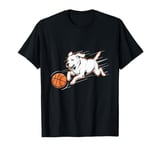 Labrador Retriever Chasing a Basketball Lover Dog Owner T-Shirt