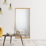 MirrorOutlet The Naturalis - Solid Oak Rounded Corners Modern Full Length Leaner Wall Mirror 71" X 35" (180CM X 90CM) 48m deep frame Premium Mirror Glass with Black Backing. Scandinavian Inspired!