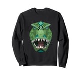 T-Rex Raptor Dino Paleontologist Head Dinosaur Sweatshirt