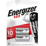 2 x ENERGIZER LITHIUM DL123A CR123A 123 Photo Batteries 1 x 2pack CR17345 DL123A