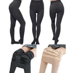 Fodrade Vinter Leggings med Strumpor - Dam - Håller dig varm black