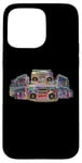 Coque pour iPhone 15 Pro Max Radio Hiphop Boom Box années 80 et 90 pour amateurs de rap pour hommes, femmes, enfants