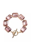 Lauren Ralph Lauren Antique Pink Stone Bracelet, Gold/Pink