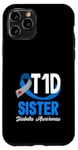 Coque pour iPhone 11 Pro Sensibilisation au diabète de type 1 T1D Sister