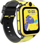 Montre Connectée Appel Enfant, Avec Caméra Sos, Musique,Carte Sd Intégrée,18 Jeux De Puzzle, Alarme Pour Garçons Filles 3-12 Ans (Noire)