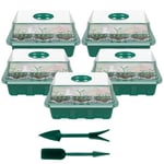 Lot De 5 Bac À Semis, Mini Serre Pour Semis, Plateaux De Culture Avec Couvercle, Propagateur Jardin Germination Serre Durables