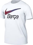 Nike FC Barcelona Shirt FCB M NK Swoosh Tee, White, FV8564-100, M