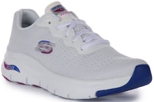 Skechers Arch Fit Infinity Cool Comfort Womens Trainers White Blue UK 3 - 8