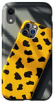 Coque pour iPhone XR Coque de téléphone rétro jaune et rouge imprimé animal