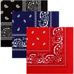 3-pack multifunktionella bandanas Paisley-mönster Cowboy pannband halsduk unisex huvudbonader